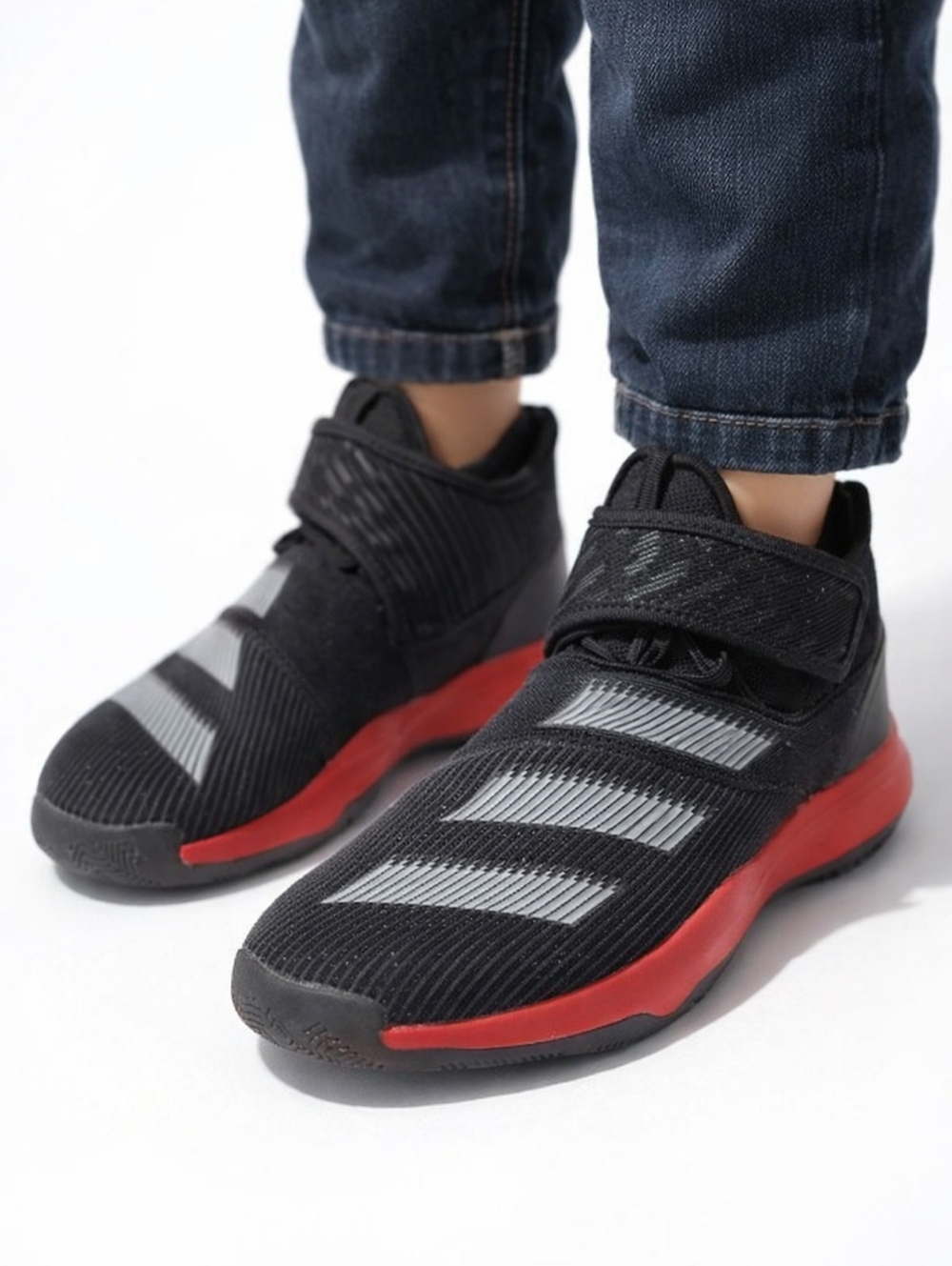 Adidas Harden B/E 3 Kids Basketball Shoes - Sneakers Black Red Blue Size 5.5